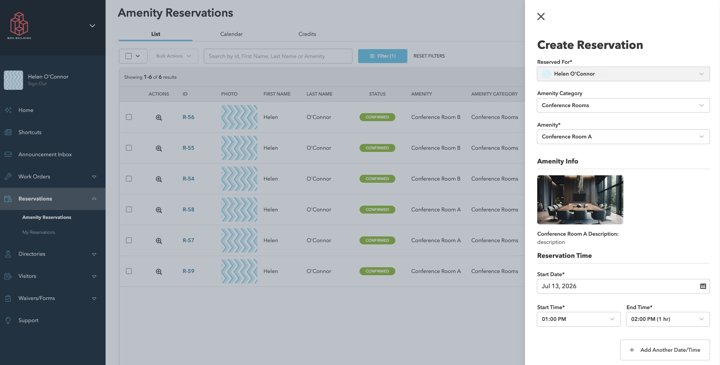Reserving Amenities: Tenant Admins · figure 2