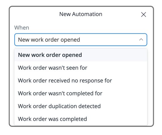 Automation triggers